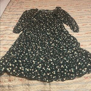Old Navy Floral Long Sleeve Dress - Green